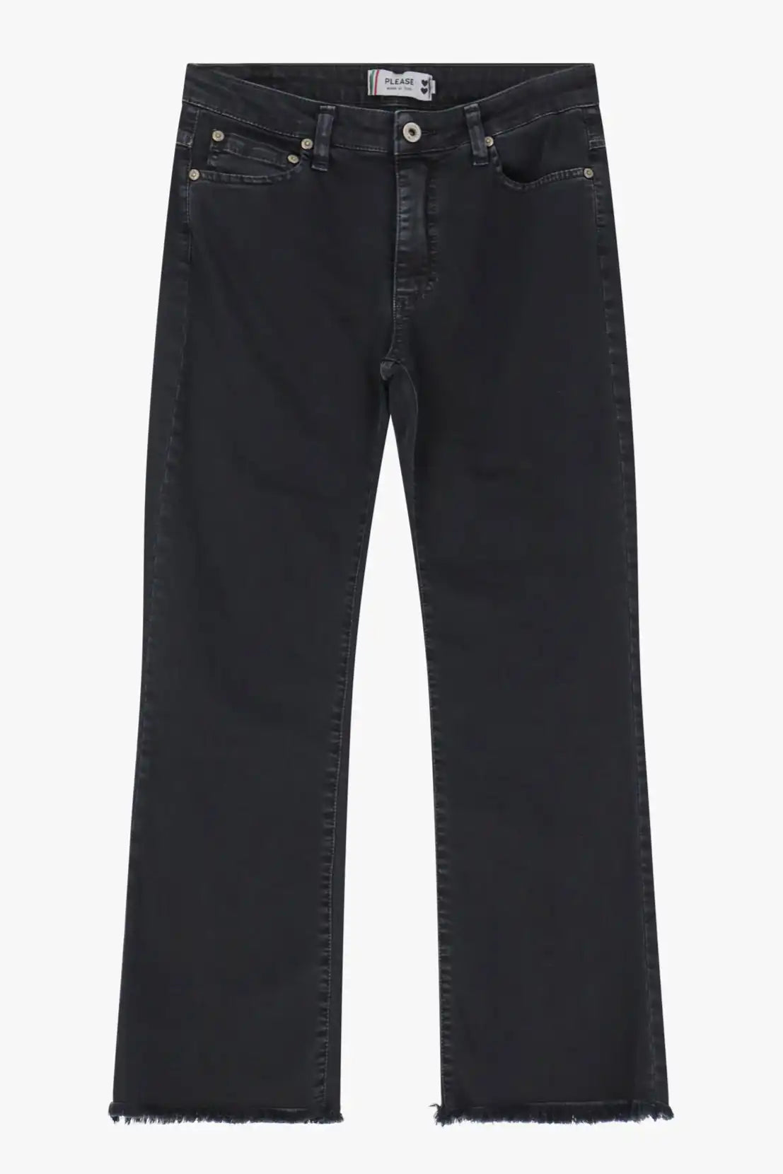 Jean Please Flare effrangé Nero