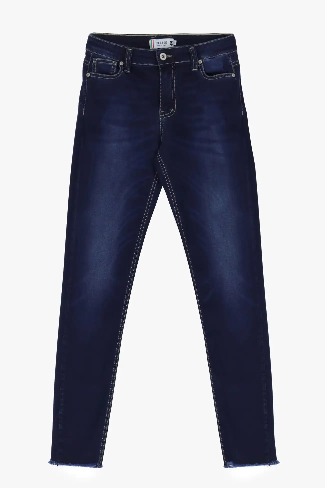 Jean Please Slim Délavé Blu