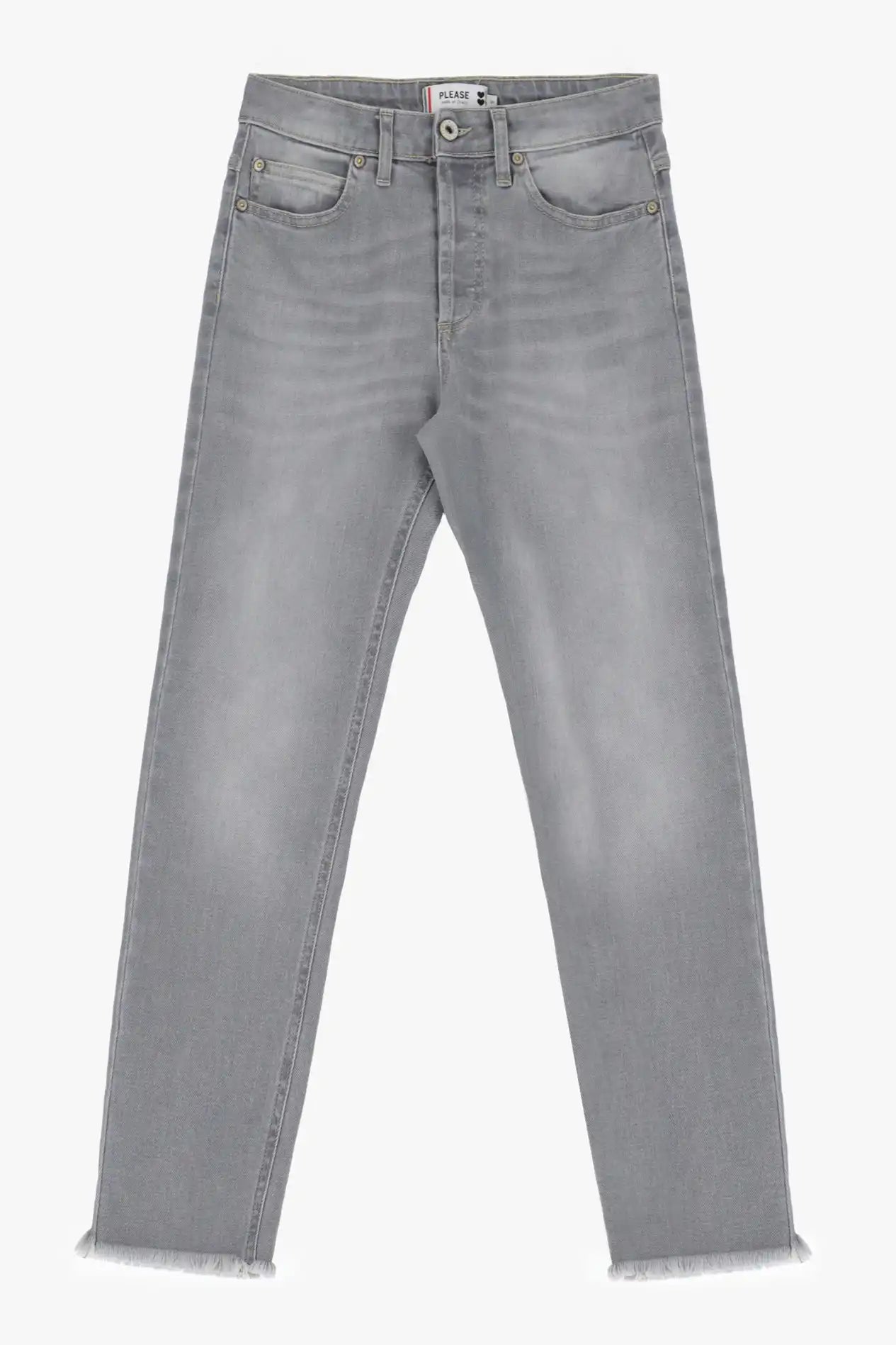 Jean Please effrangé Grigio Denim