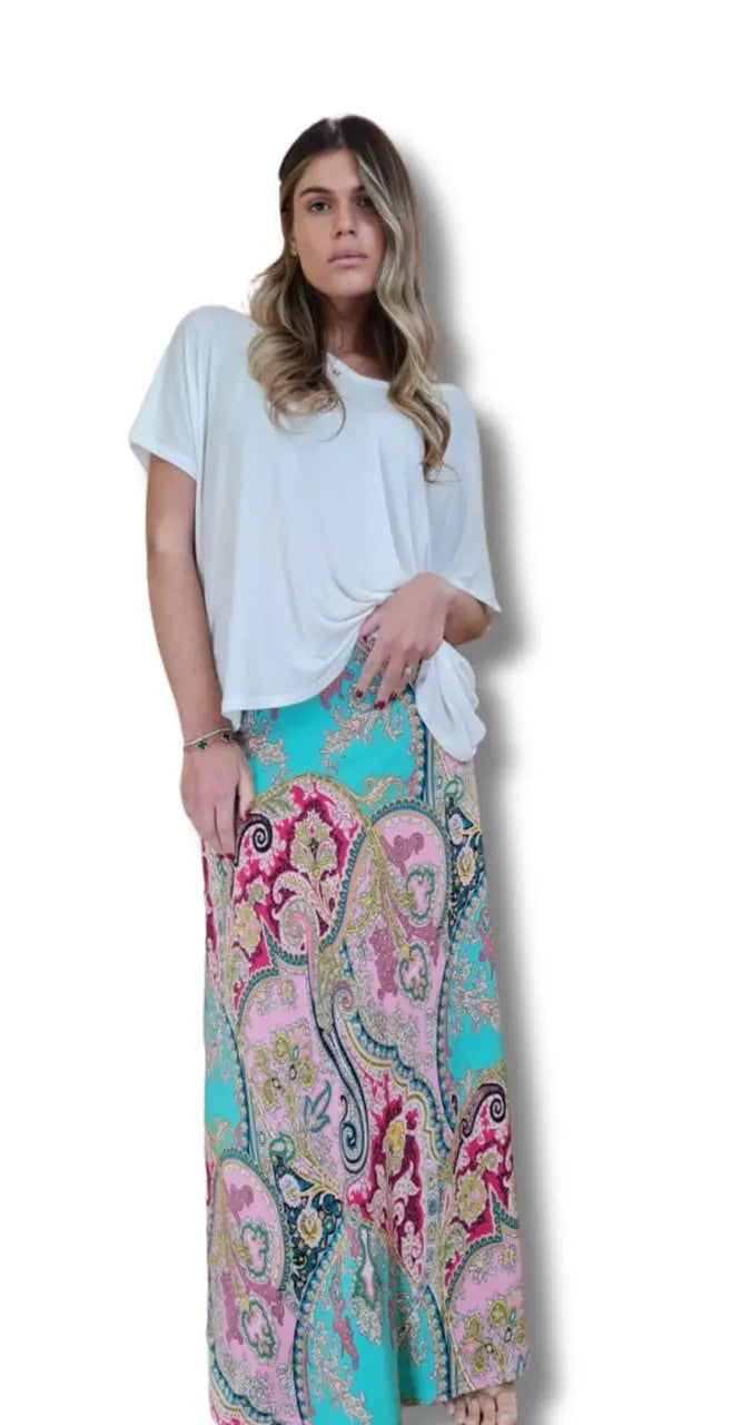 Jupe longue Imprimé Multicolore