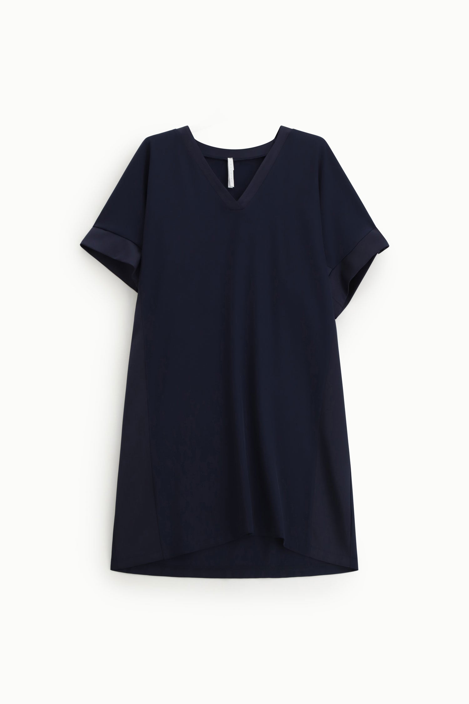 Robe courte Imperial fluide col V bleu marine