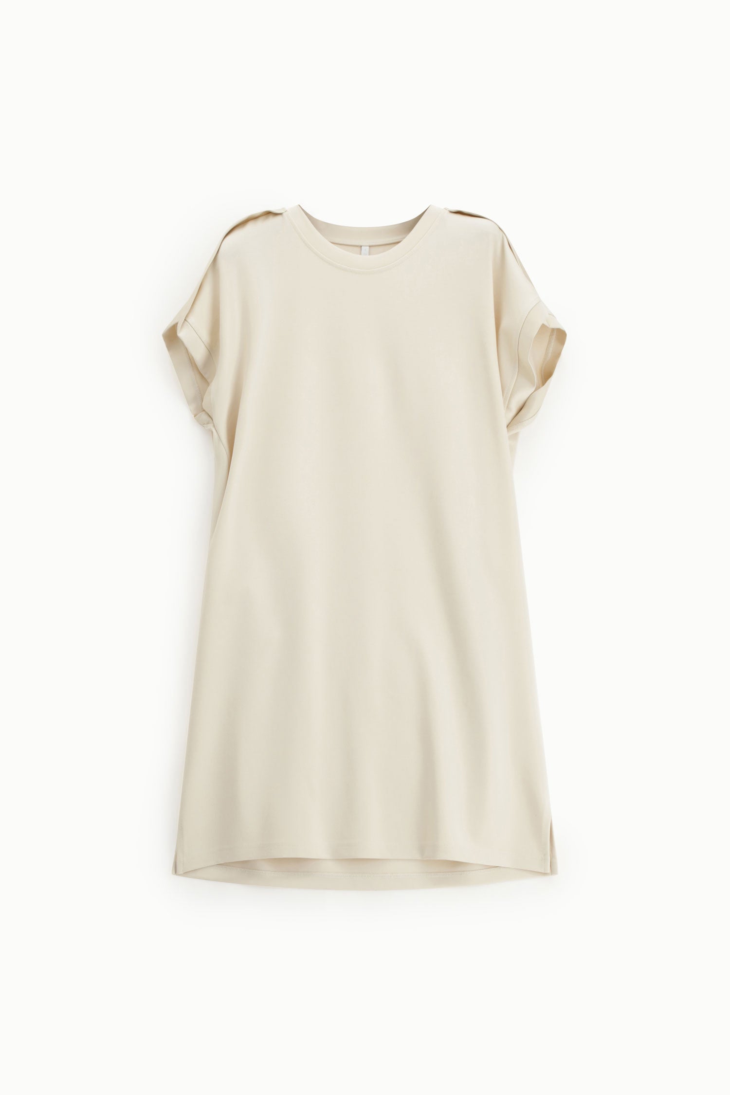 Robe courte Imperial fluide à manches courtes écru