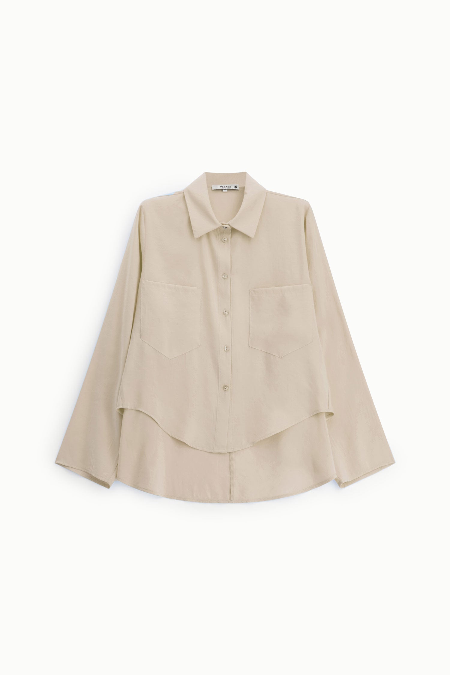 Chemise fluide Please à poches Beige