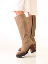 Bottes Ovyé à talons Taupe