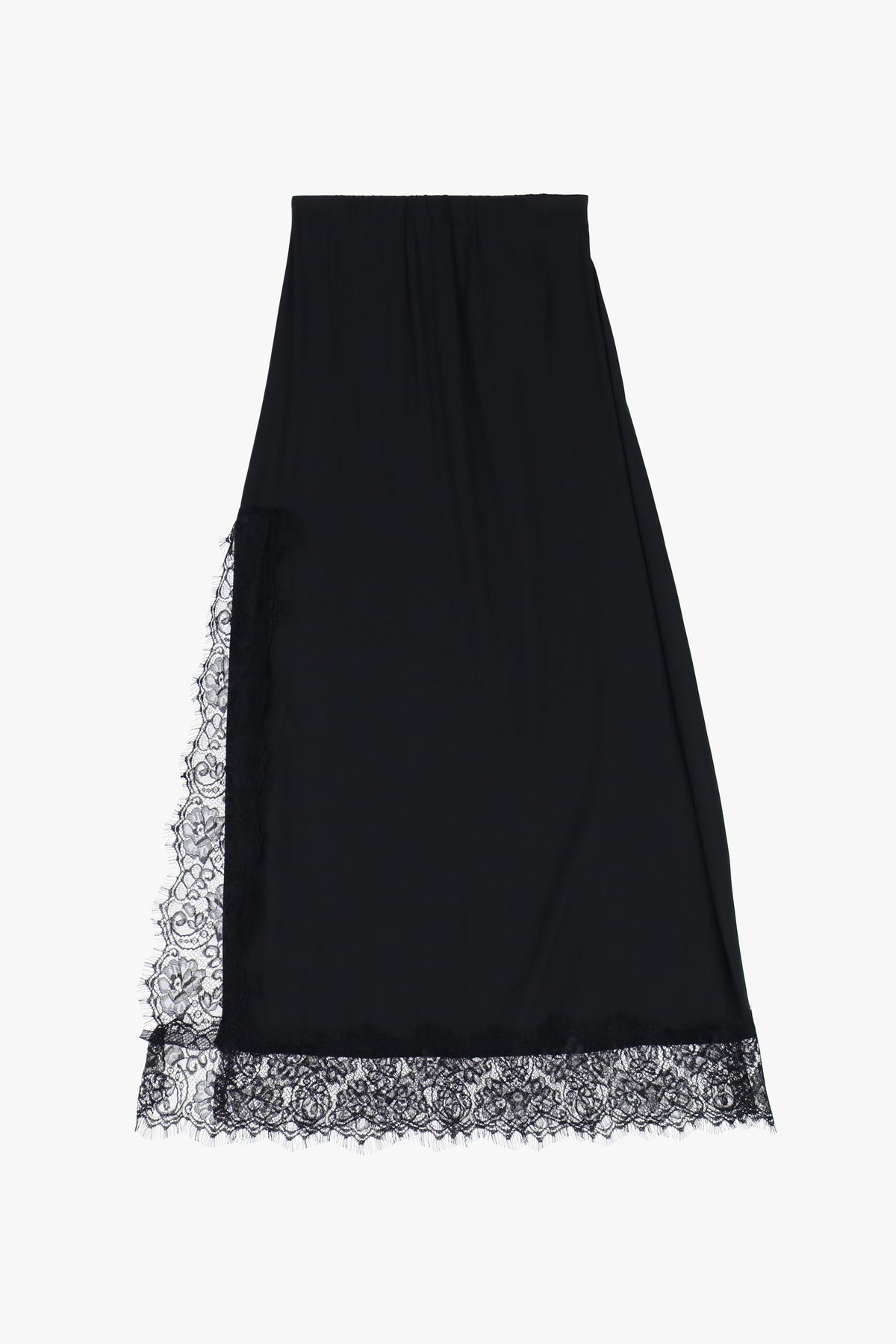 Jupe longue Dixie noire avec dentelle