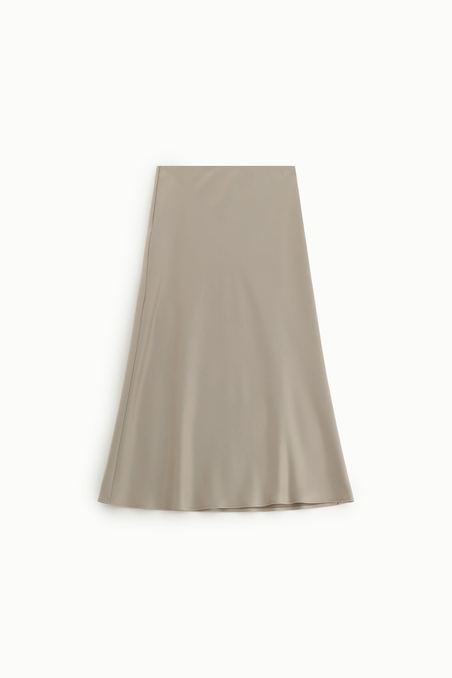 Jupe longue Imperial fluide beige taille haute