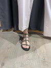 Sandales Diciottopiu à clous Nero