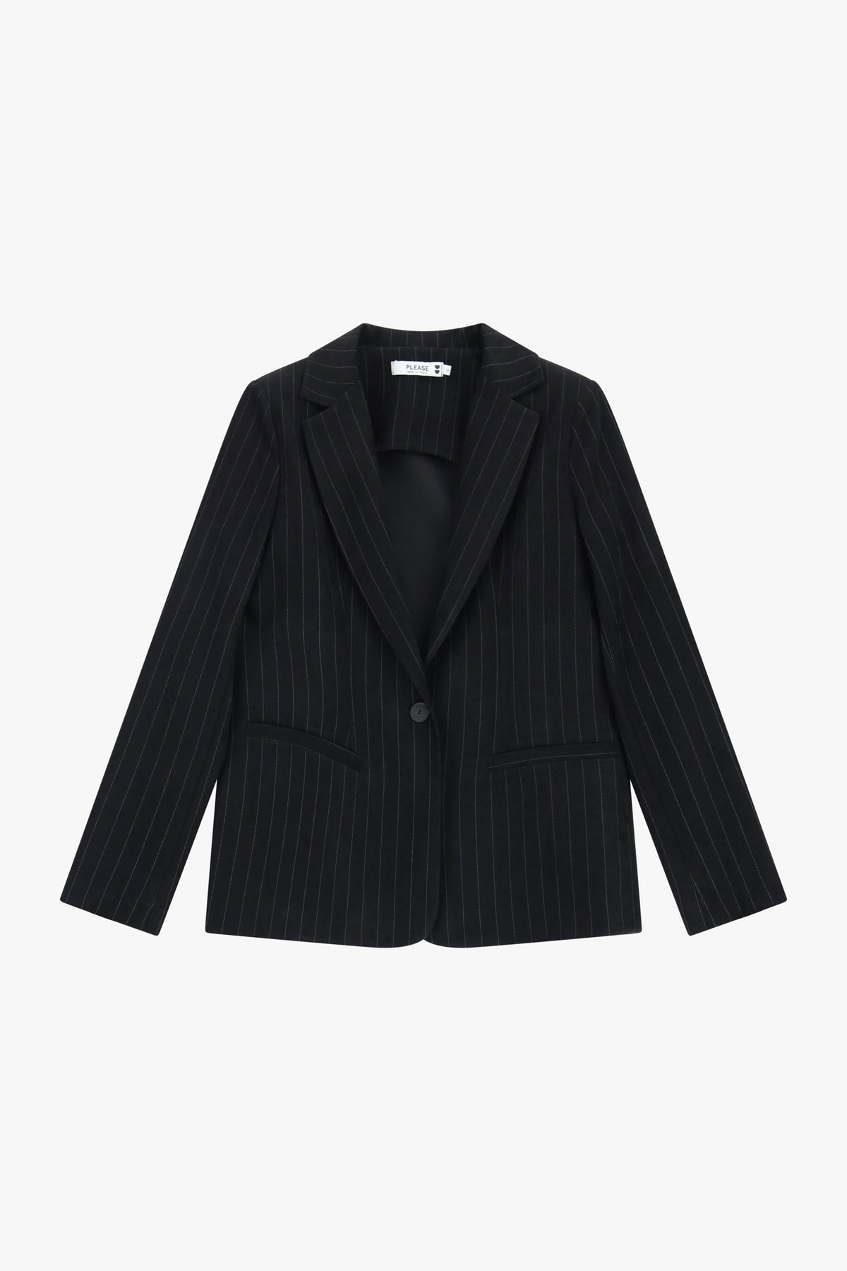 Veste de tailleur Please en velours ras à rayures Nero