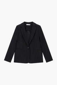 Veste de tailleur Please en velours ras à rayures Nero
