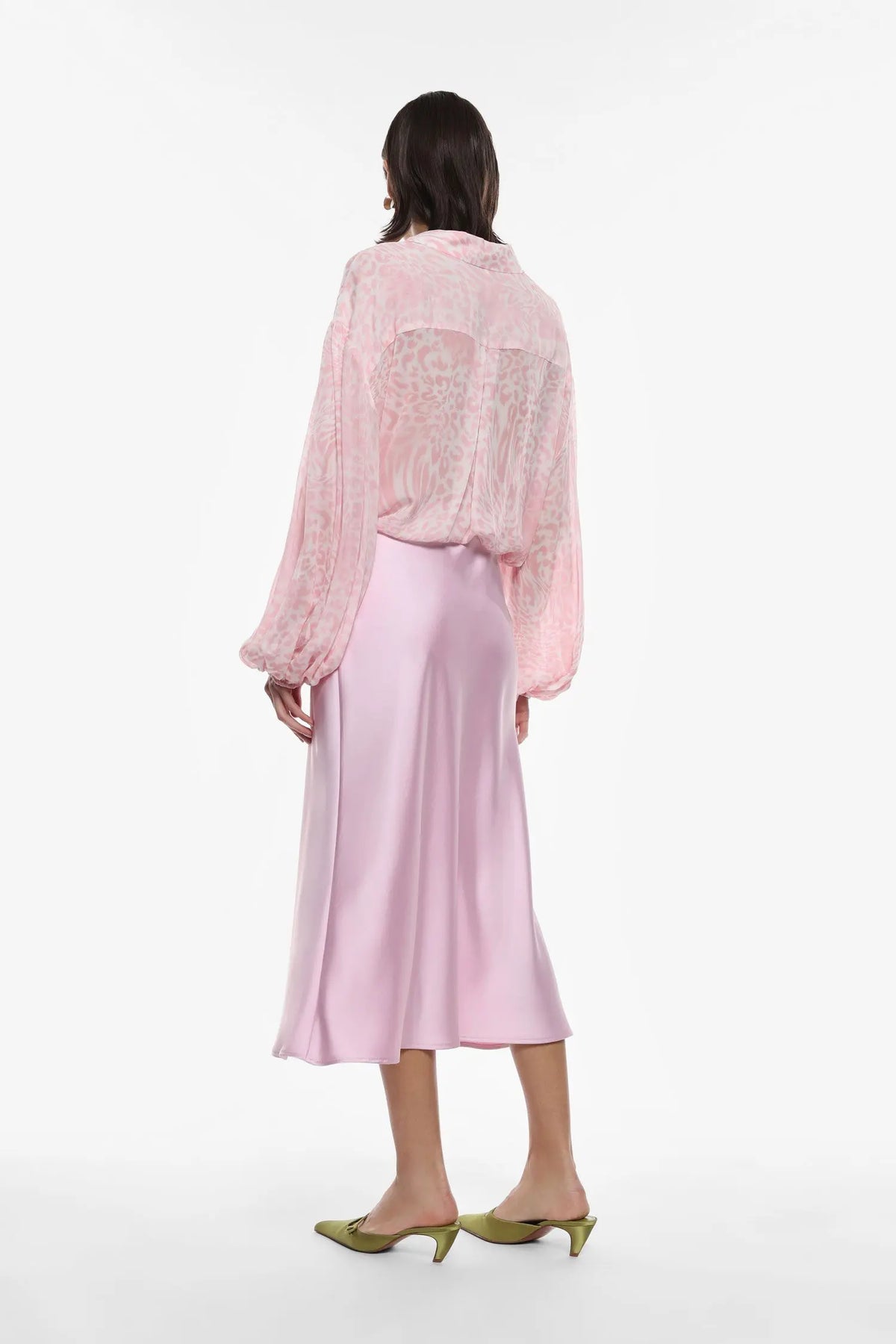 Jupe mi-longue Imperial Trapèze Rosa Confetto