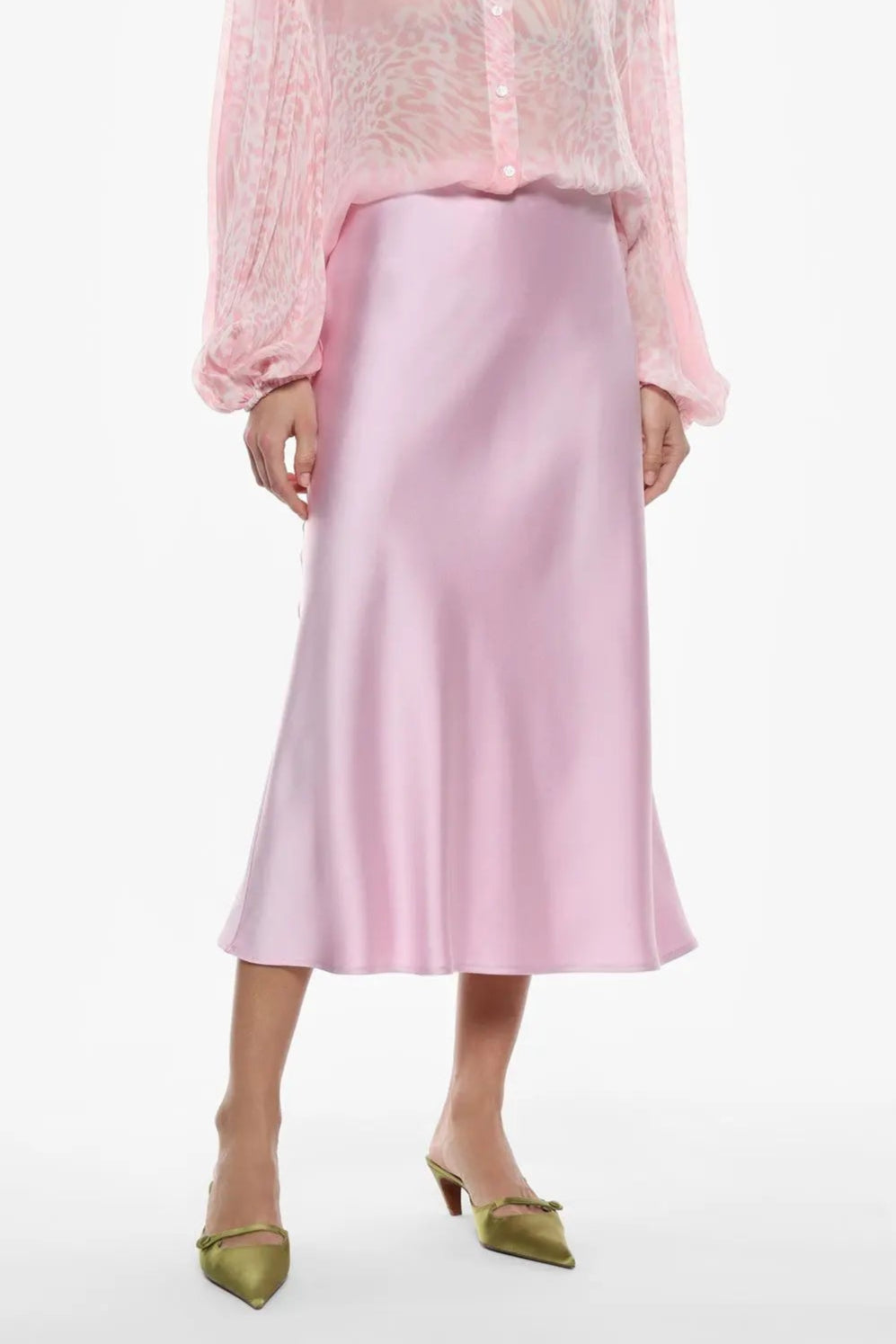 Jupe mi-longue Imperial Trapèze Rosa Confetto
