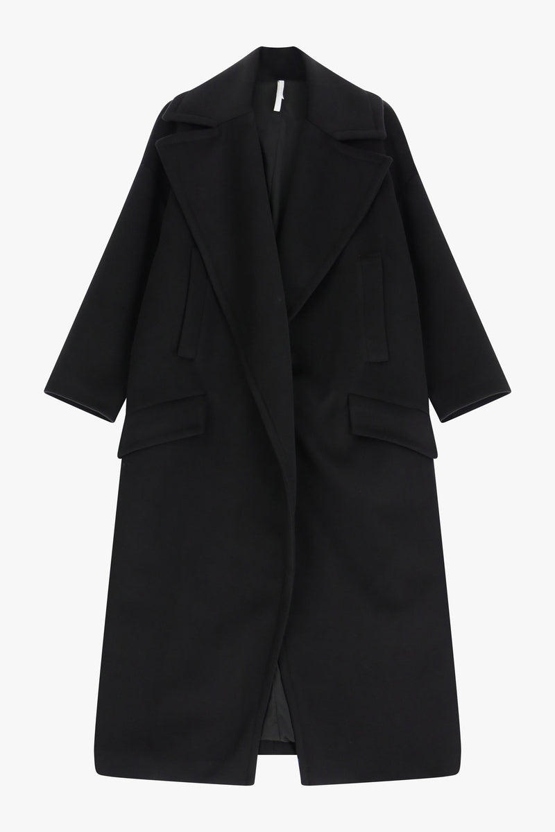 Manteau long noir femme Imperial