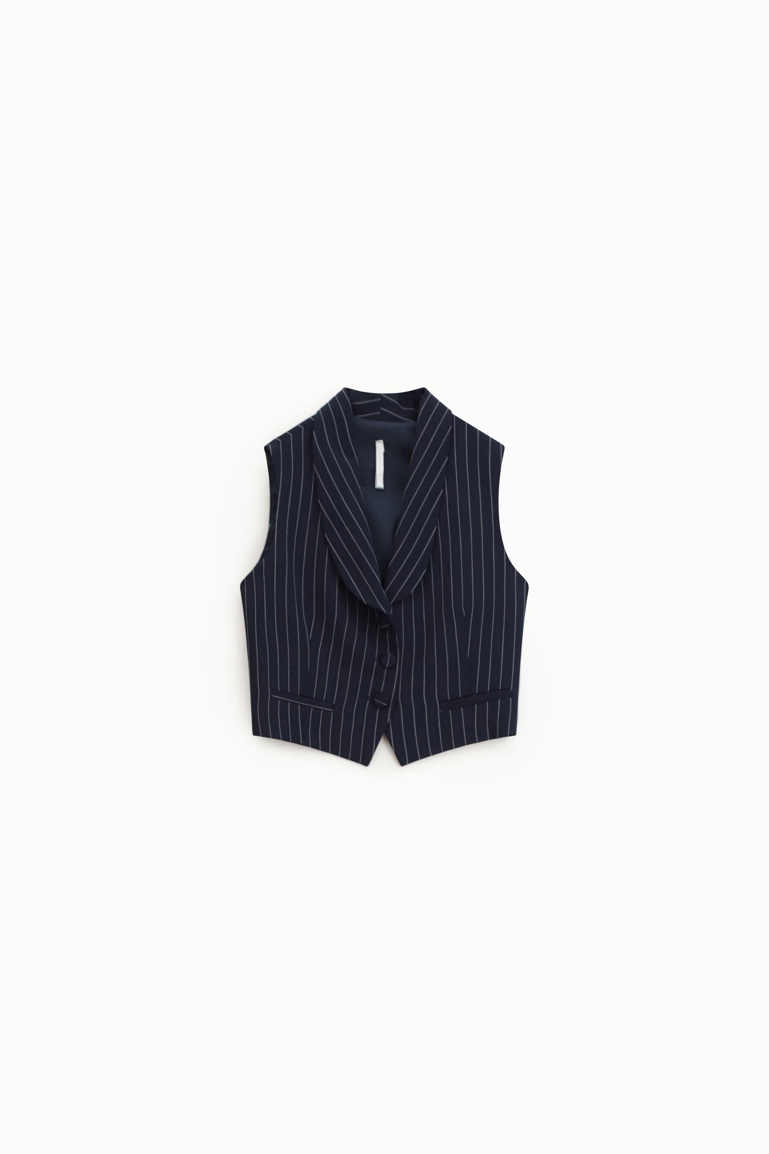 Gilet tailleur sans manche rayé Imperial Bleu marine