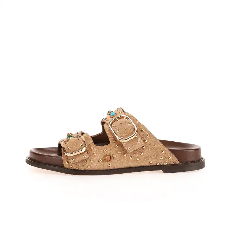Mules à clous Inuovo Tan