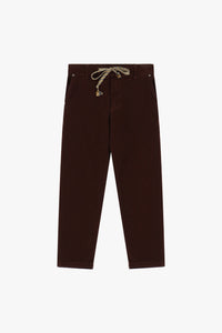 Pantalon Please en velours coupe droite Sepia
