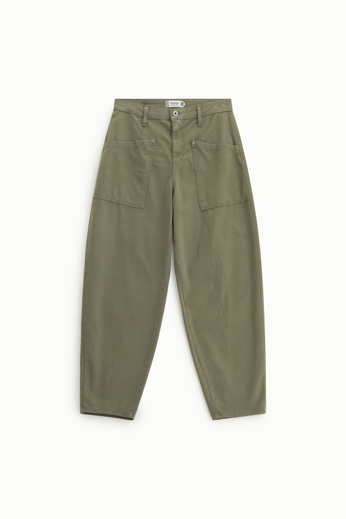 Jean carotte taille haute Please Kaki