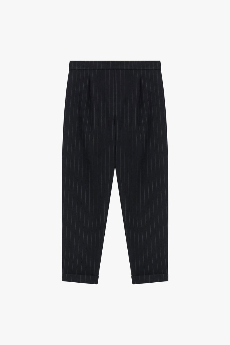 Pantalon à pinces Please à rayures nero