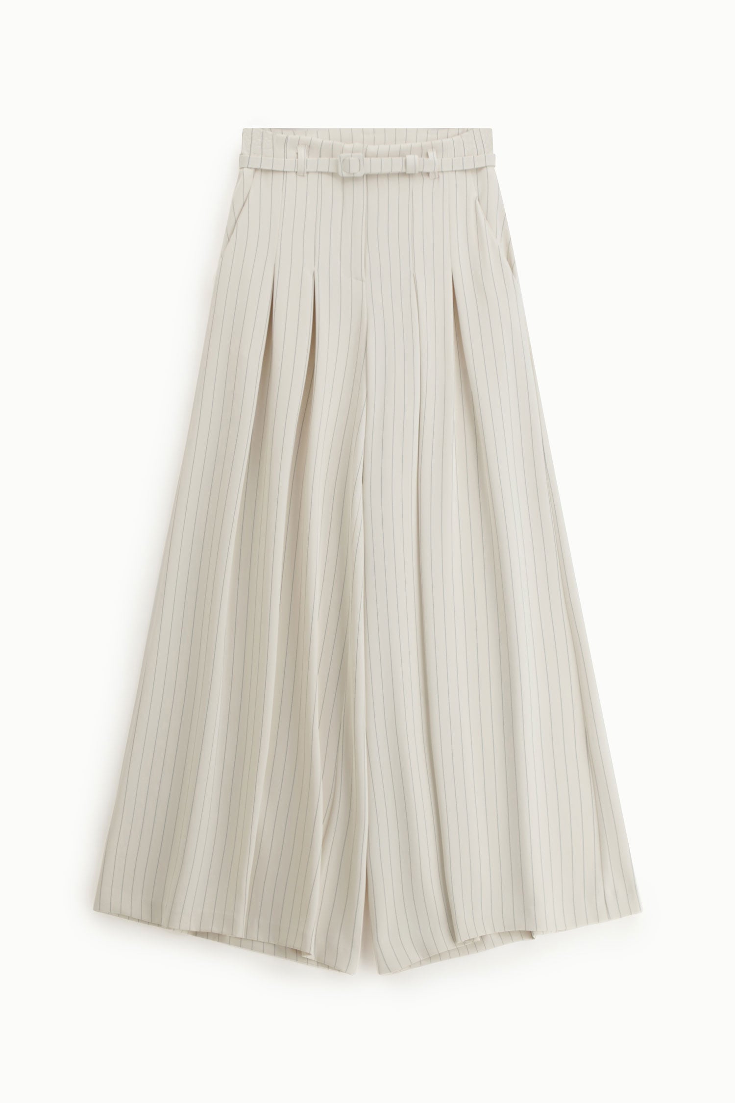 Pantalon large rayé Imperial Blanc