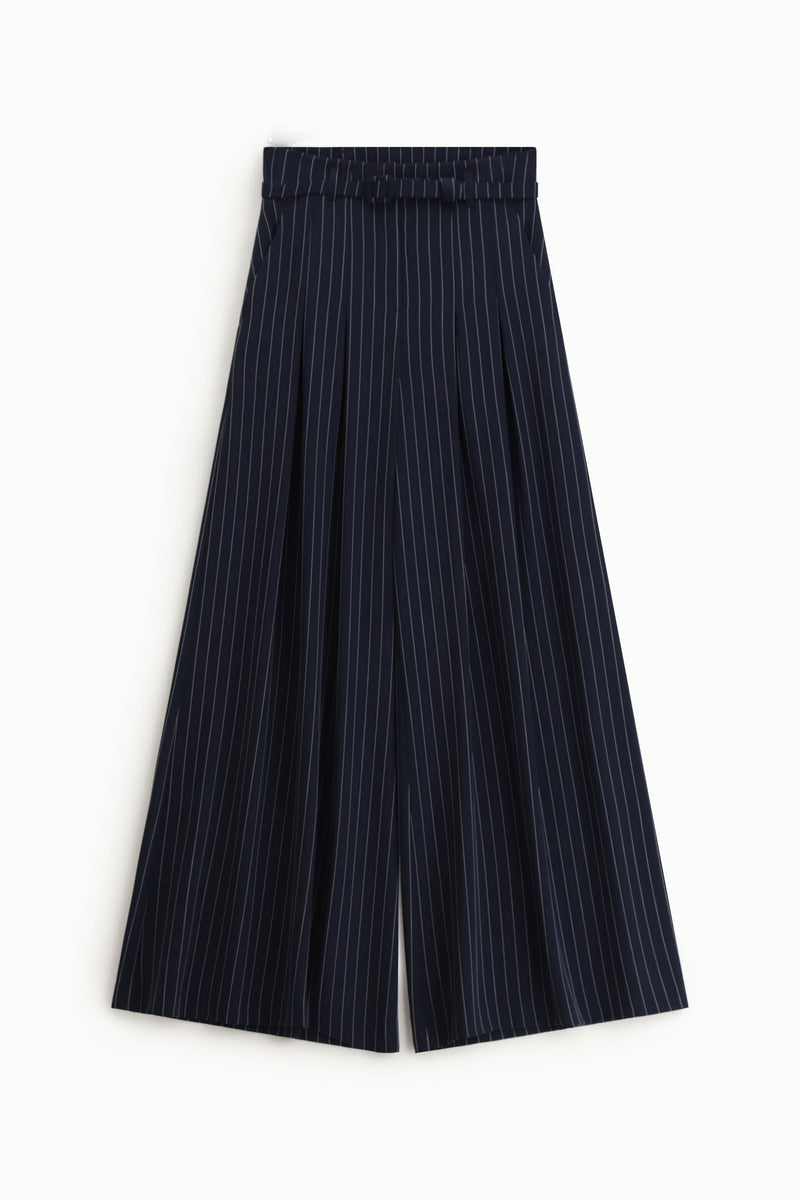 Pantalon large rayé Imperial Bleu marine