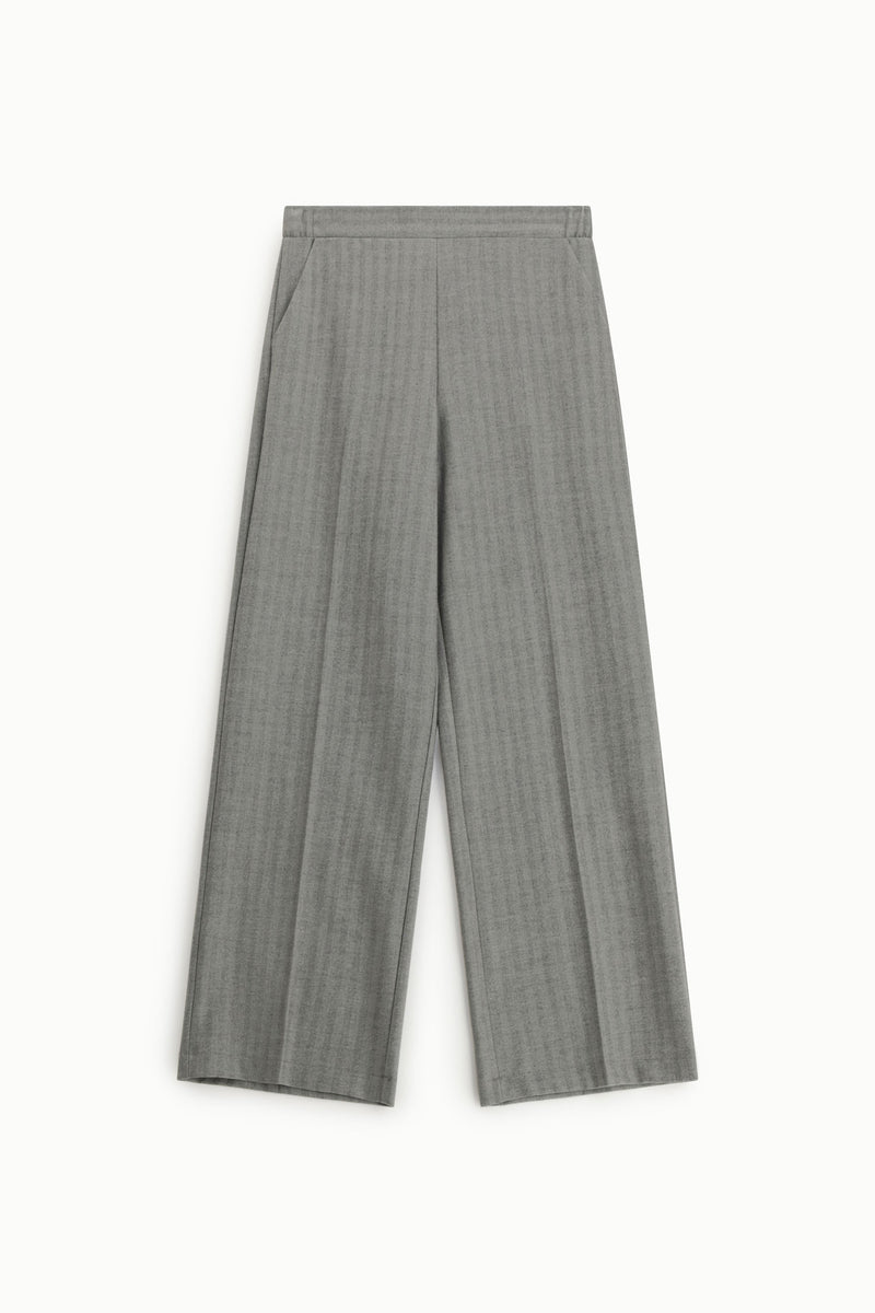 Pantalon large Imperial rayures légères Gesso