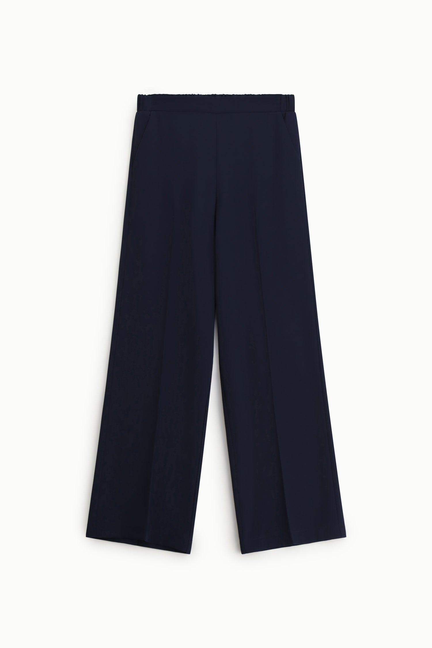 Pantalon Imperial bleu marine taille haute fluide