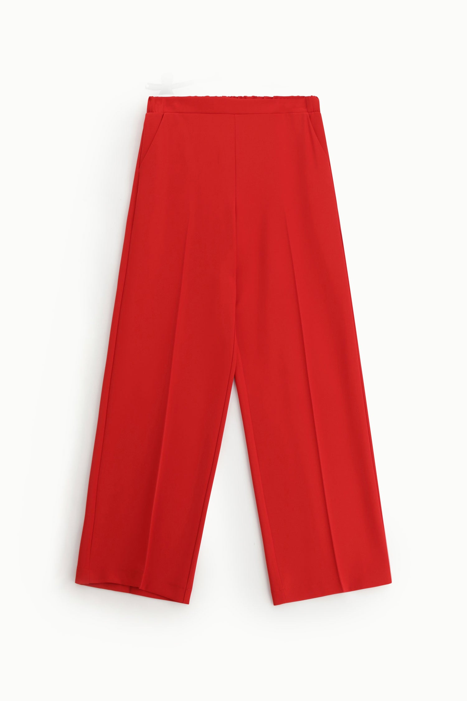Pantalon Imperial rouge taille haute fluide