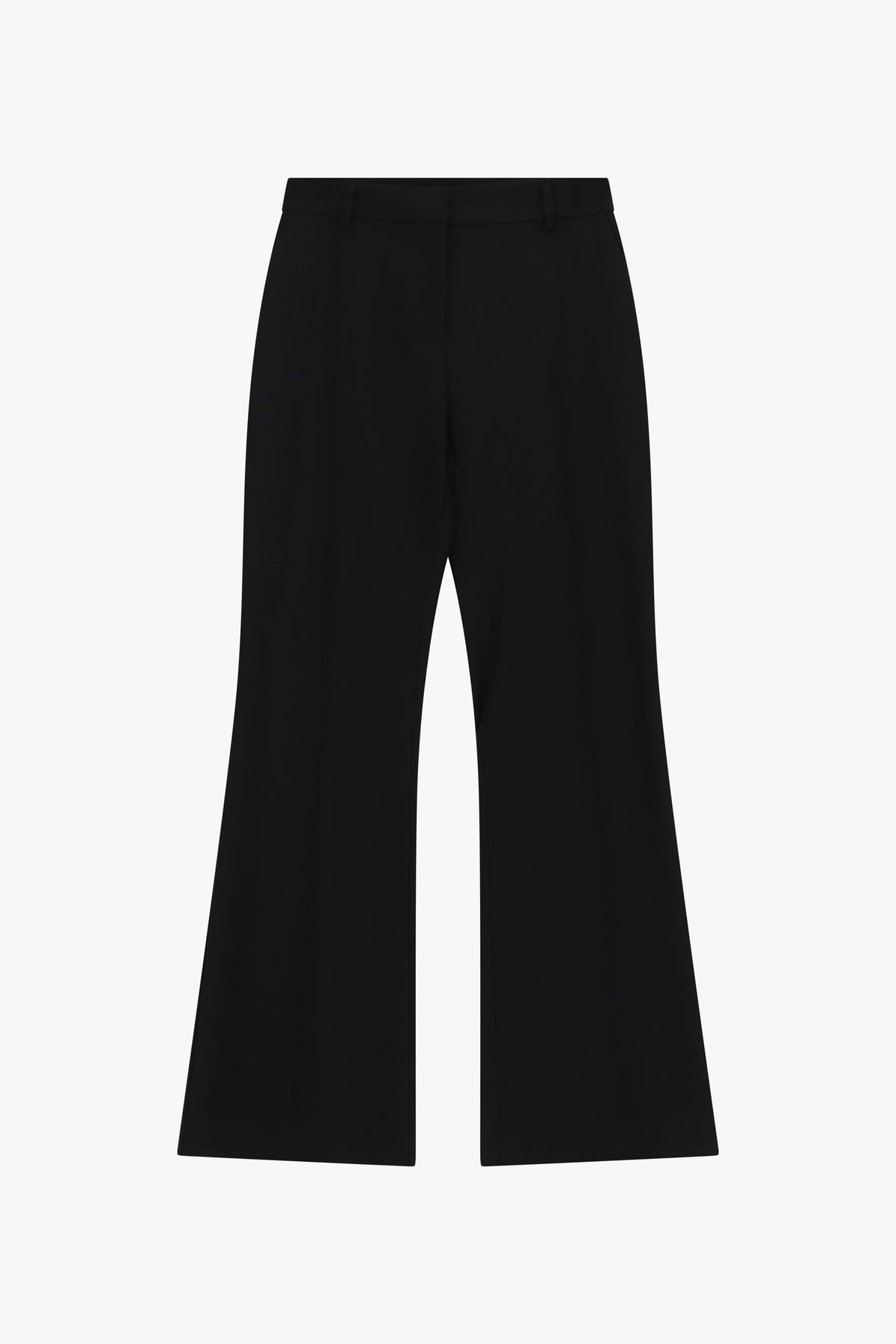 Pantalon femme Imperial flare coloris Midnight Blue, taille haute, jambe longue légèrement évasée et coupe élégante.