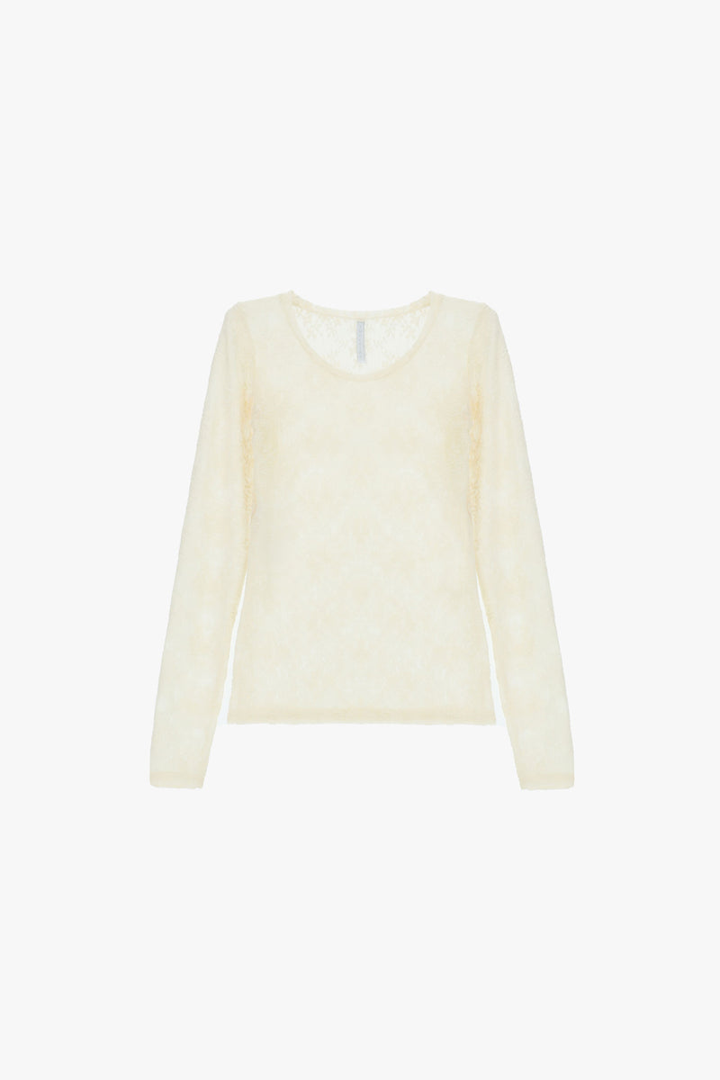 Top en tulle Imperial écru