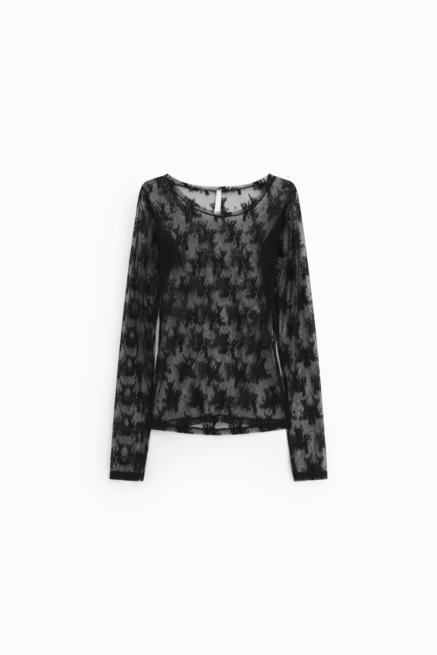 Top en tulle imprimé Imperial Noir