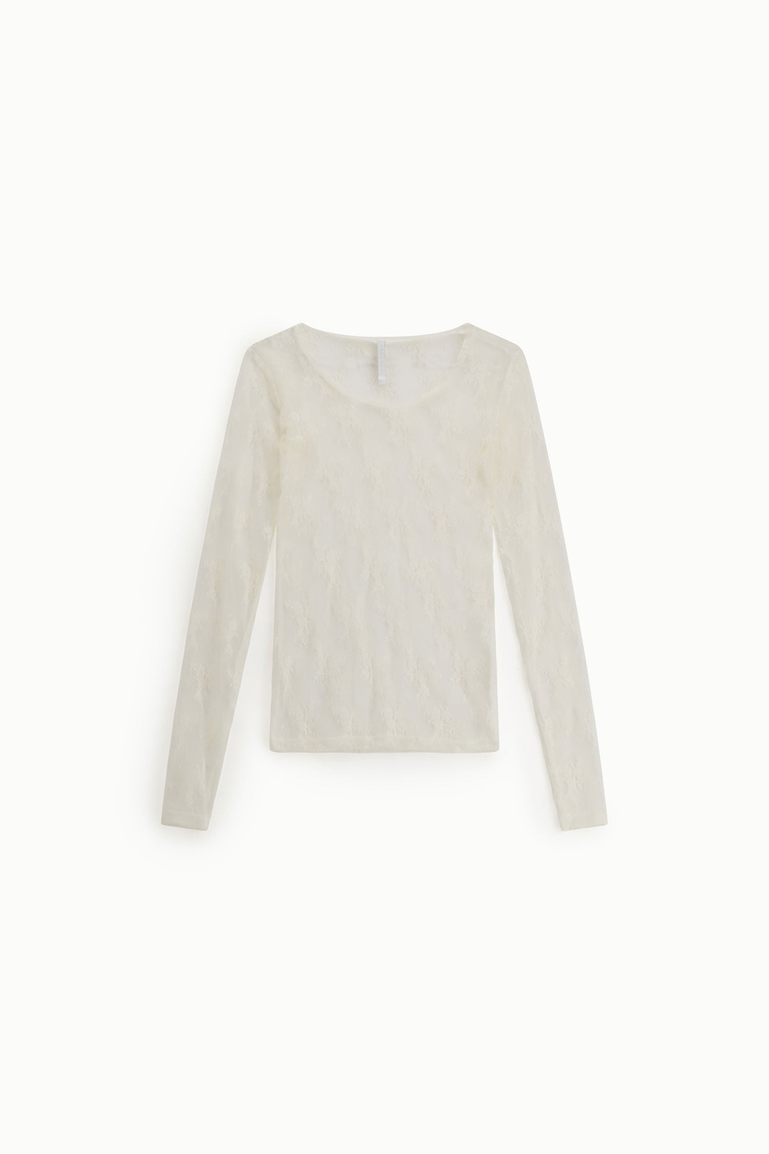 Top en tulle imprimé Imperial Ivoire