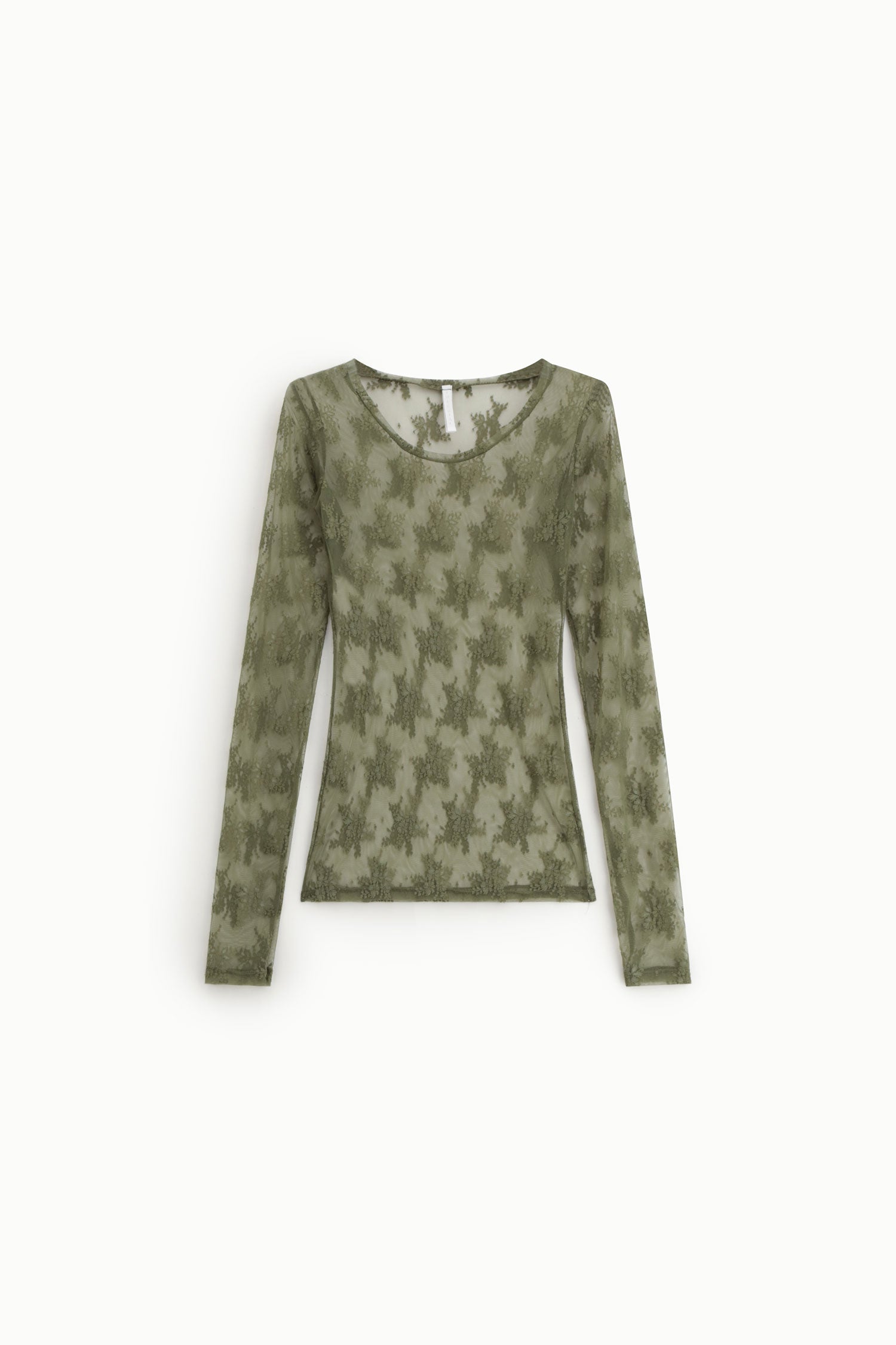 Top en tulle imprimé Imperial Kaki