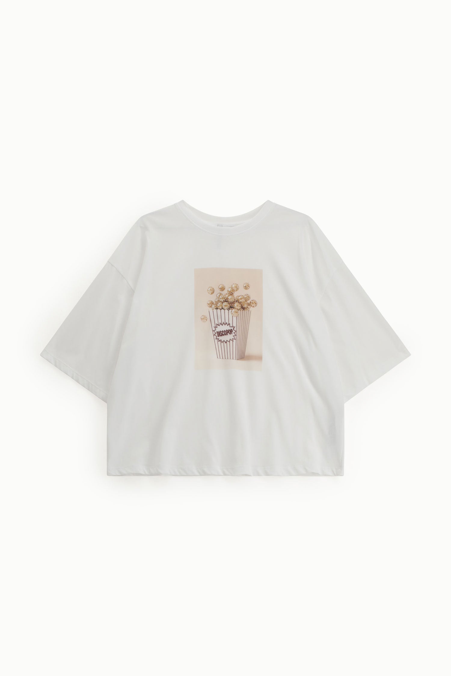 T-shirt oversize imprimé pop-corn Imperial Blanc
