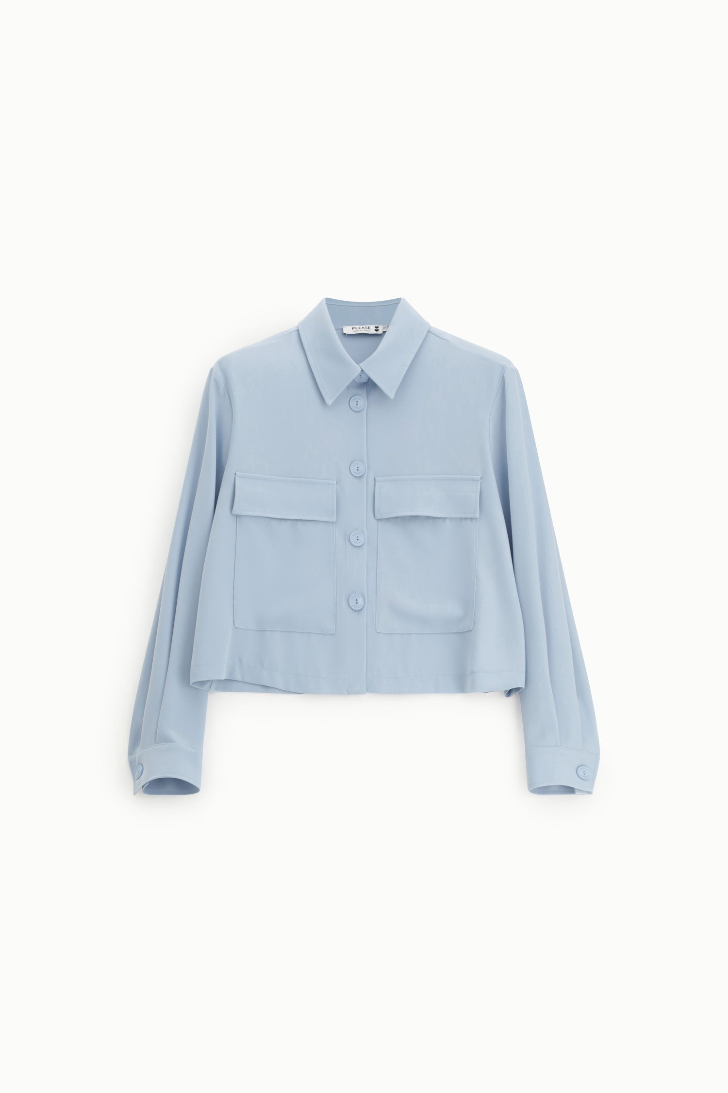Veste courte Please esprit surchemise Bleu azur