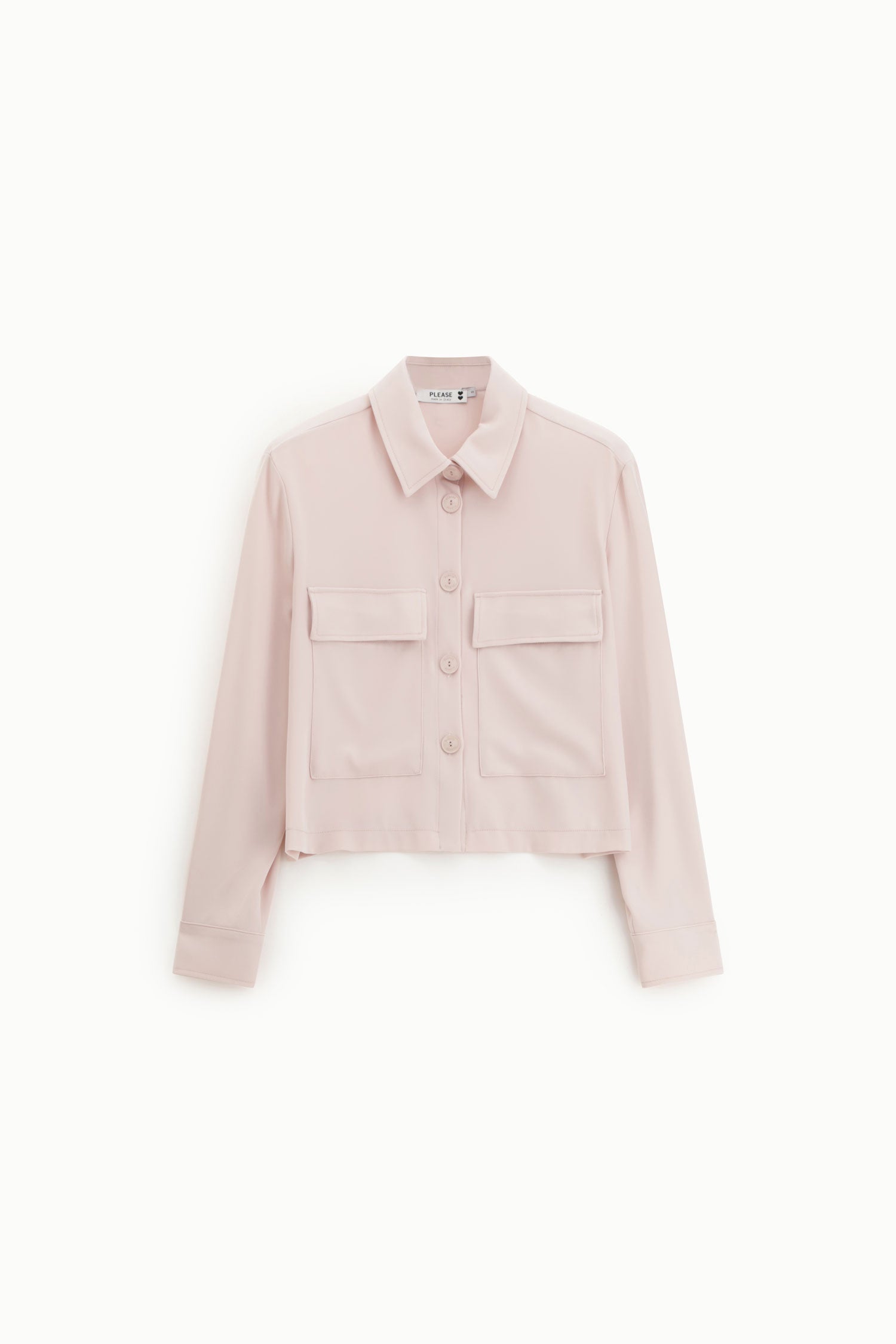 Veste courte Please esprit surchemise Rose pâle