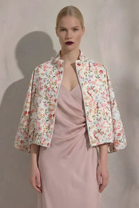 Veste zippée Imperial fleurie à col montant