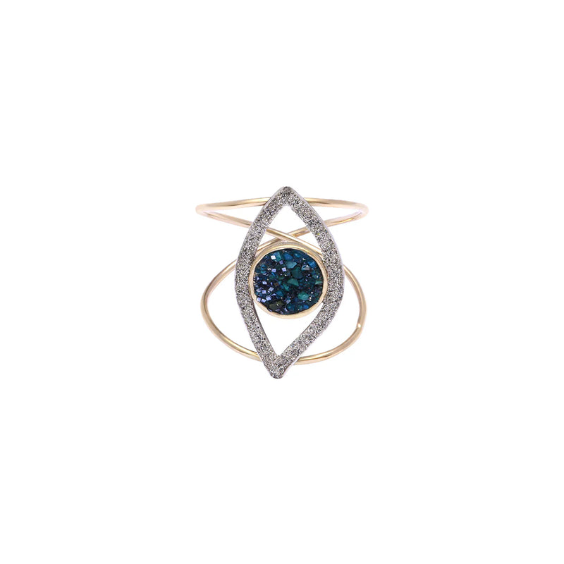Bague Lsonge Iris Azurite Or