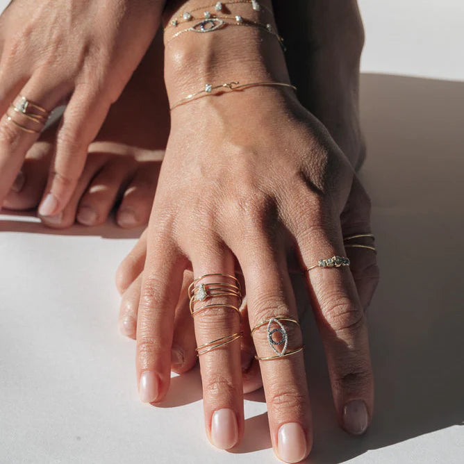 Bague Lsonge Osiris Azurite Or