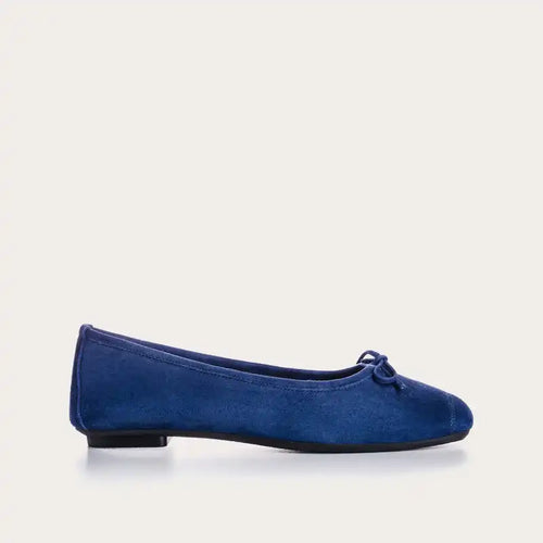 Ballerines Reqins Harmony Cuir Velours Ocean