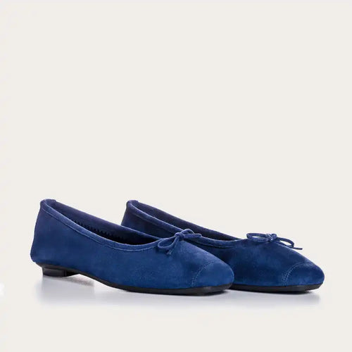 Ballerines Reqins Harmony Cuir Velours Ocean