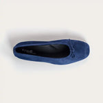 Ballerines Reqins Harmony Cuir Velours Ocean