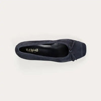 Ballerines à talons Reqins Kyriel Cuir Velours Nuit