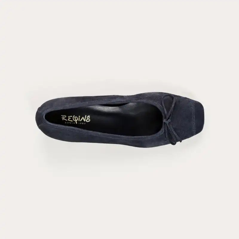 Ballerines à talons Reqins Kyriel Cuir Velours Nuit