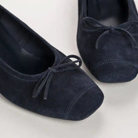 Ballerines à talons Reqins Kyriel Cuir Velours Nuit