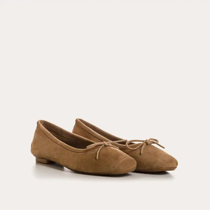 Ballerines Reqins Harmony Cuir Velours Naturel
