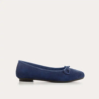 Ballerines Reqins Harmony Cuir Velours Ocean