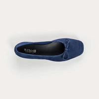 Ballerines Reqins Harmony Cuir Velours Ocean