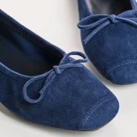 Ballerines Reqins Harmony Cuir Velours Ocean