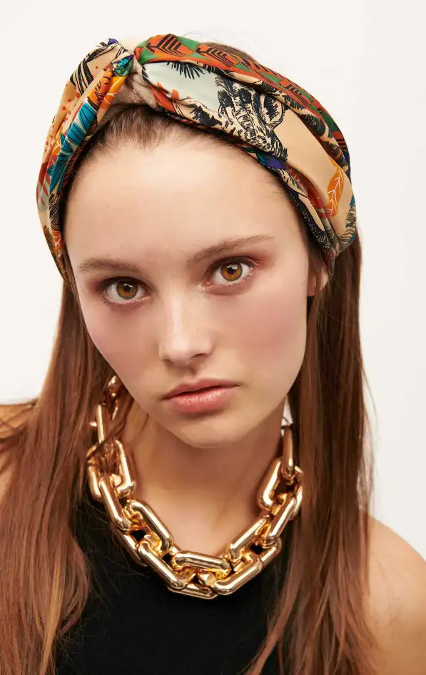 Bandeau Headband Wild Turbania Zoulou Beige