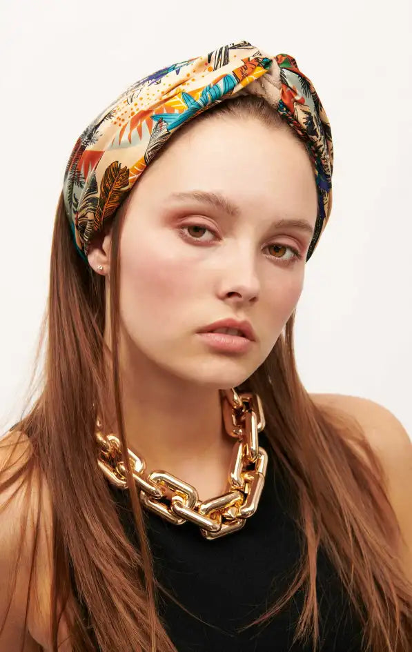 Bandeau Headband Wild Turbania Zoulou Beige