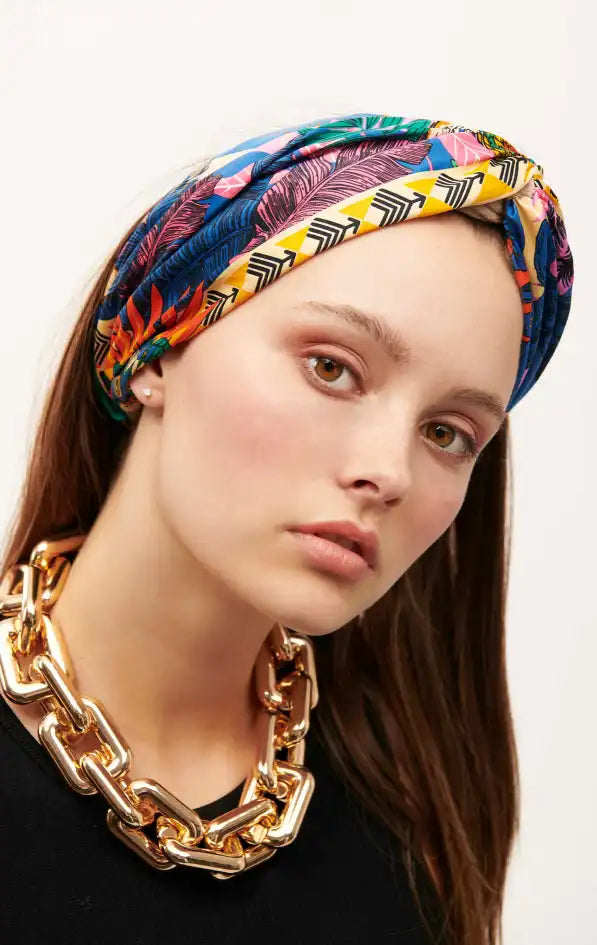Bandeau Headband Wild Turbania Zoulou Bleu